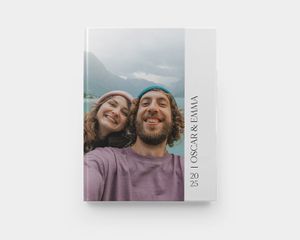 Livro de fotografias vertical grande de capa dura