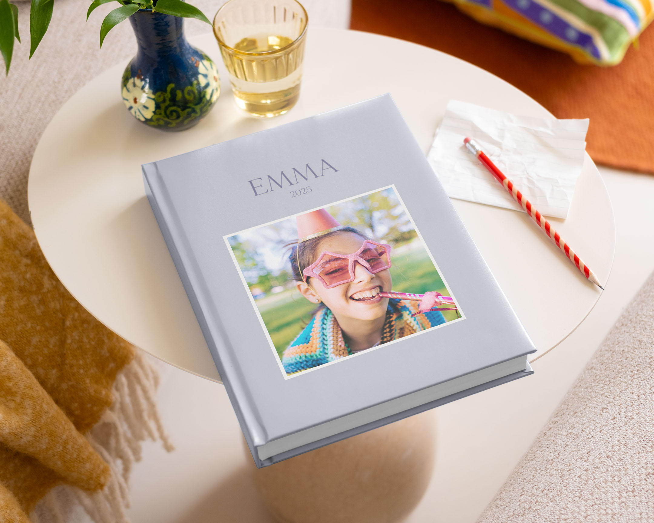 Apresentação de uma seleção de álbuns de fotos