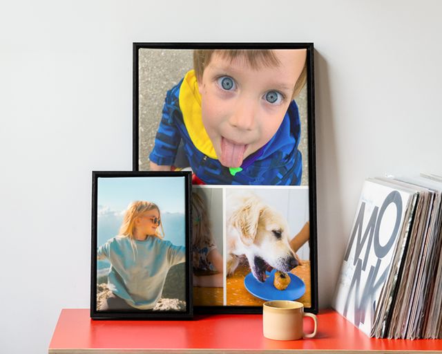 Apresentação de decoração de parede com imagens em colagem e imagens individuais