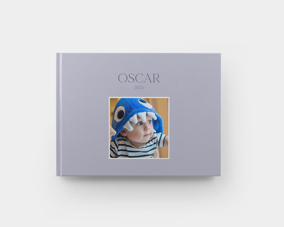 Álbum de fotos paisagem grande com capa acolchoada plana