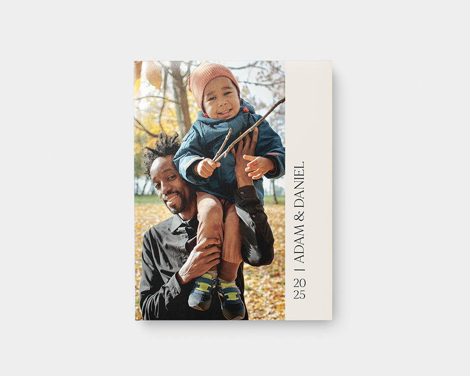 Álbum de fotos plano grande em formato de retrato