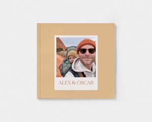 Álbum de fotos quadrado médio de capa mole