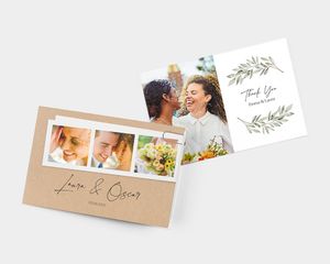 Cartões de agradecimento de casamento