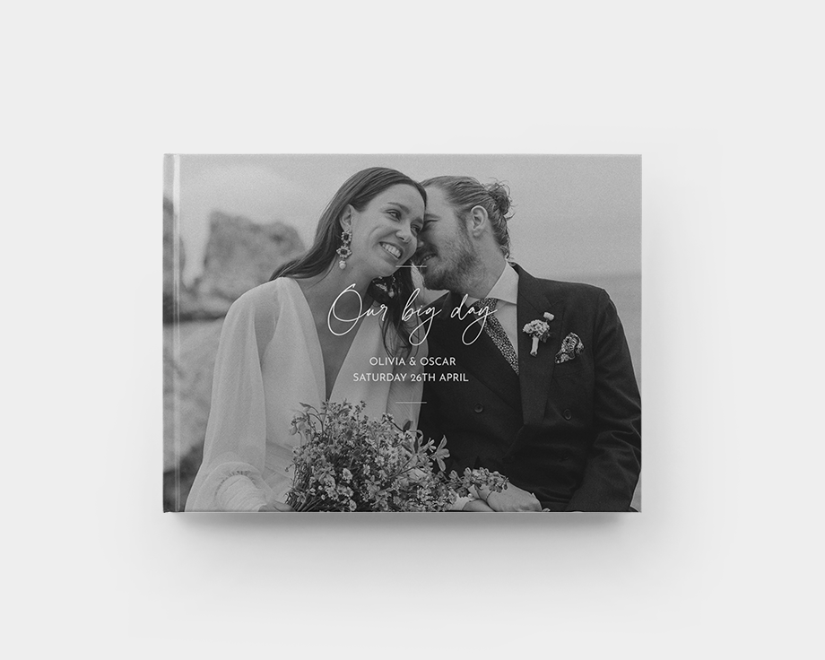 Álbum de fotos paisagem médio com capa dura