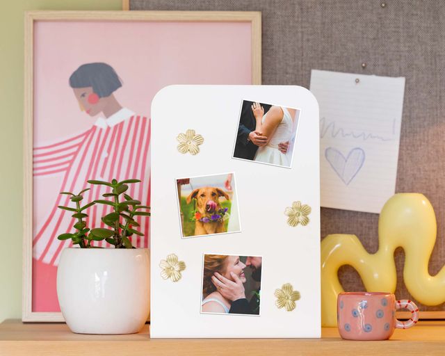 Três ímanes personalizados com fotos de casamento