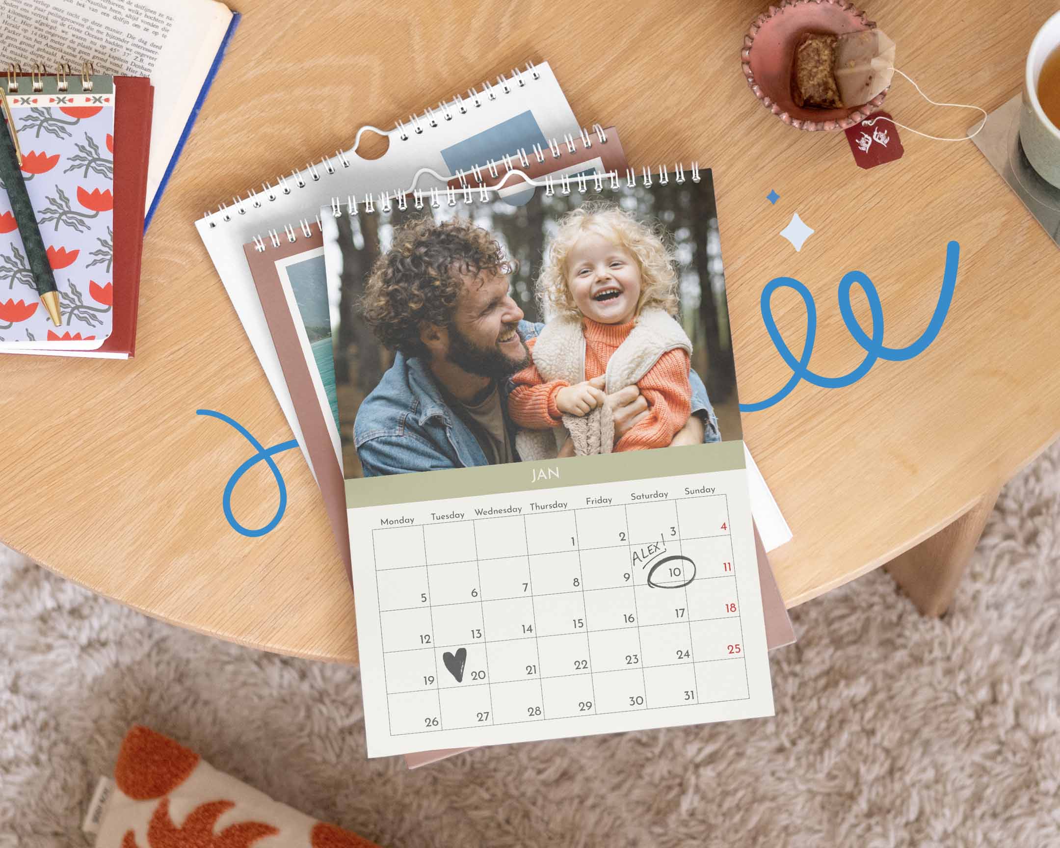 Calendários: um ano repleto de momentos, uma página de cada vez 