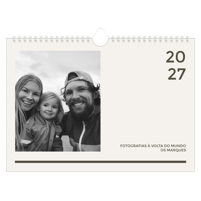 Calendário A4 horizontal — Contemporâneo arrojado [capa]
