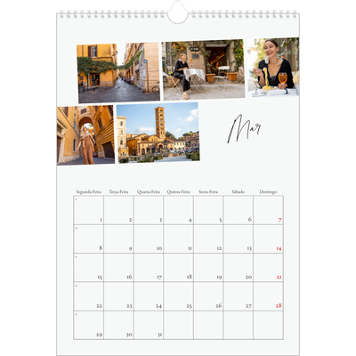 Calendário A3 — Férias na cidade [Março]