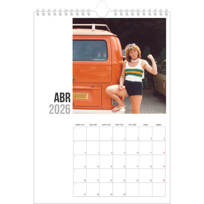 Calendário fotográfico A4 — Texto abreviado [Abril]
