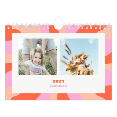 Calendário A5 horizontal — Jogar com o padrão [capa]