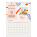 Calendário fotográfico A4 — Receitas do ano [Janeiro]