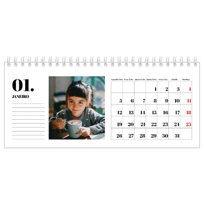 Calendários de mesa — Serif e momentos [Janeiro]