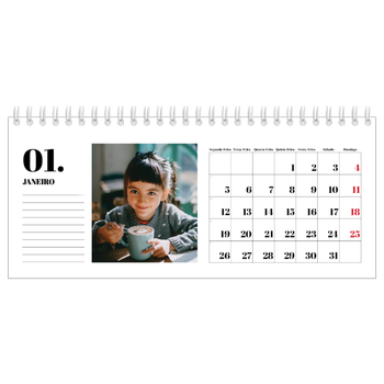 Calendário de Fotografias de Mesa — Serif e momentos