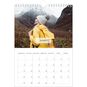 Calendário fotográfico A4 — Calendário clássico