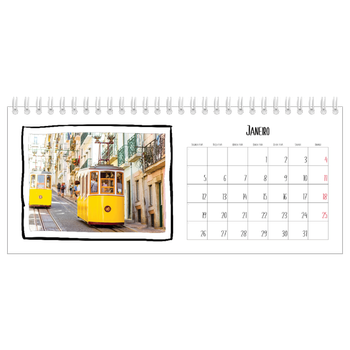 Calendário de Fotografias de Mesa — Momentos de álbum de recortes