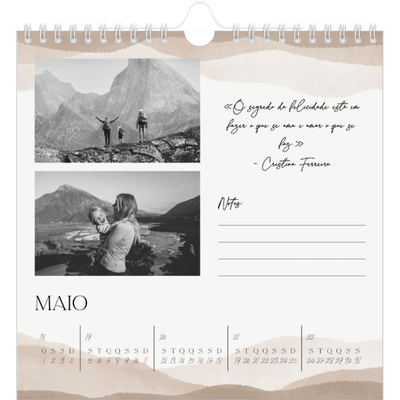 Calendário quadrado — Citações de bem-estar [capa]