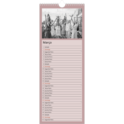 Calendário fino  — Cores nórdicas [Março]
