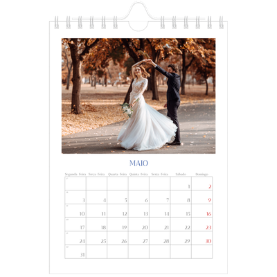Calendário A5 — Clássico cobalto [Maio]