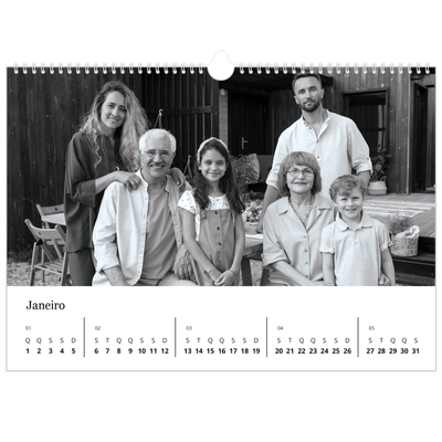 Calendário A3 Horizontal — Foco [Janeiro]