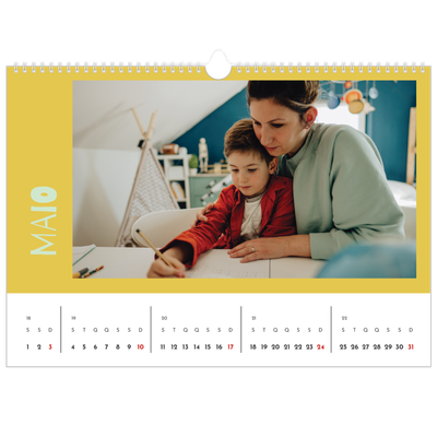 Calendário A3 Horizontal — Divertido e colorido [capa]
