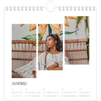 Calendário fotográfico quadrado — Mosaicos de viagem