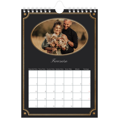 Calendário A5 — Clássico vintage [Fevereiro]