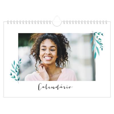 Calendário A4 horizontal — Ilustrações de flores [capa]