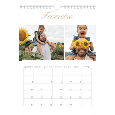 Calendário fotográfico A4 — Caixas de tiras fotográficas [Fevereiro]