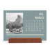 Calendário de mesa com suporte em madeira - horizontal  — Contemporâneo arrojado [capa]