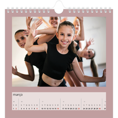 Calendário quadrado — Neo Scandi [Março]