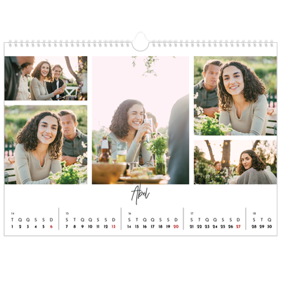 Calendário A3 Horizontal — Arranjos fotográficos [Abril]