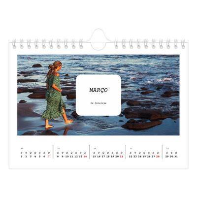 Calendário A5 horizontal — A história completa [Março]