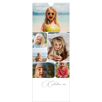 Calendário fino  — Fotos e escrita [capa]