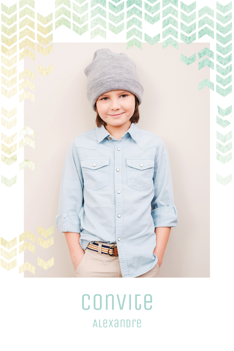 Convites — Chuva geométrica