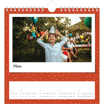 Calendário quadrado — Fotografias coloridas [capa]