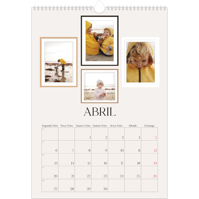 Calendário A3 — Galeria de fotografias de parede [Abril]