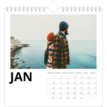 Calendário fotográfico quadrado — White space