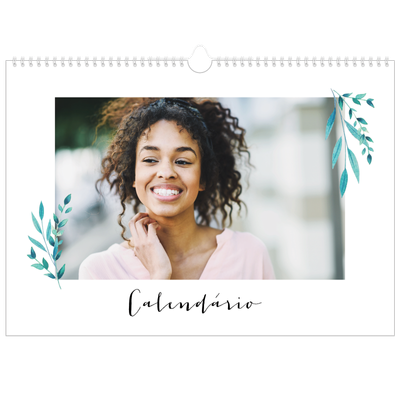 Calendário A3 Horizontal — Ilustrações de flores [capa]