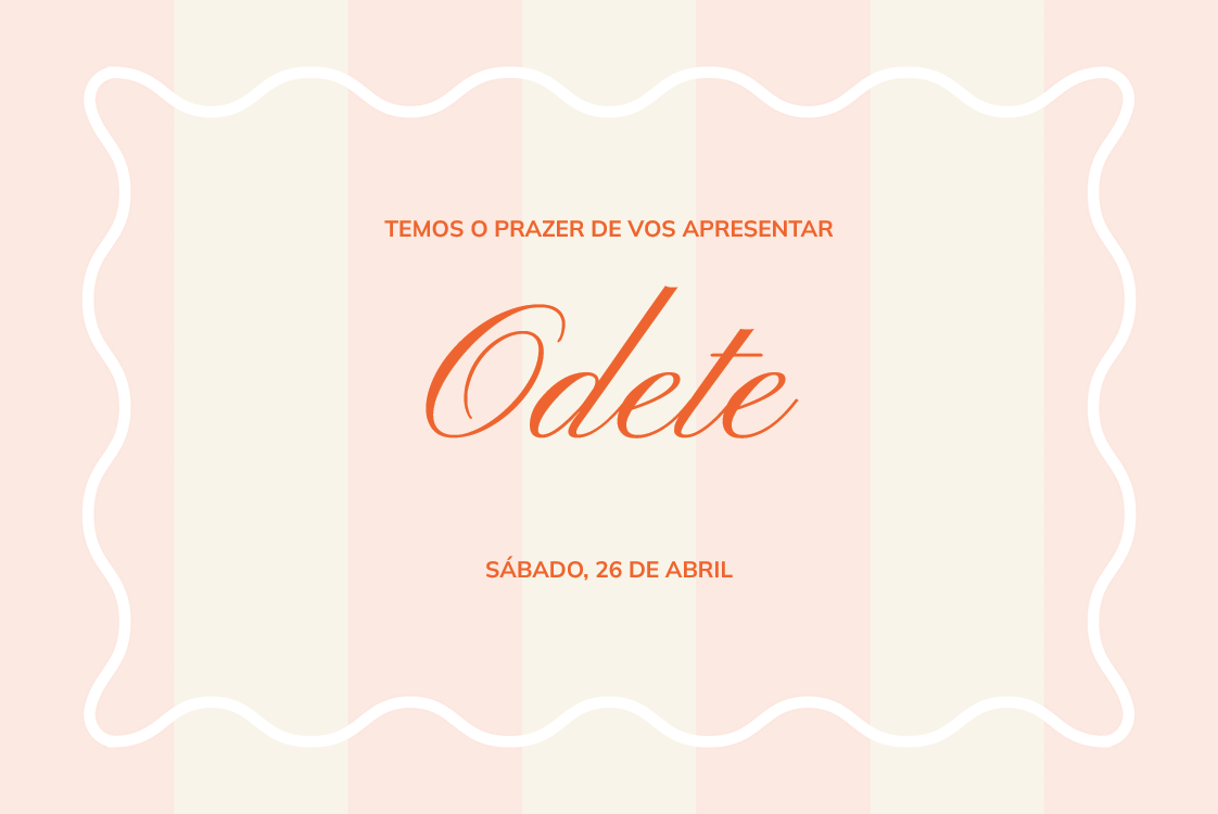Convites — Carimbo e listras rosa