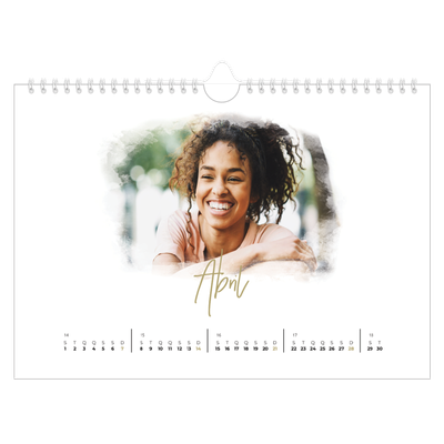 Calendário A4 horizontal — Efeitos fotográficos [Abril]