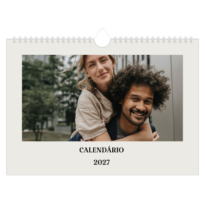 Calendário A4 horizontal — Marfim simples [capa]