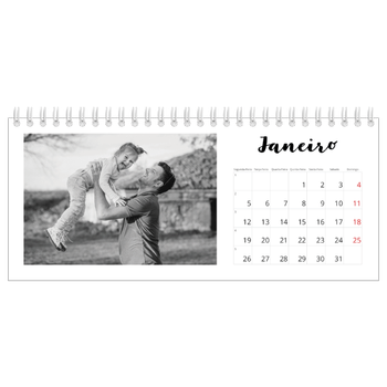 Calendário de Fotografias de Mesa — Escrito à mão