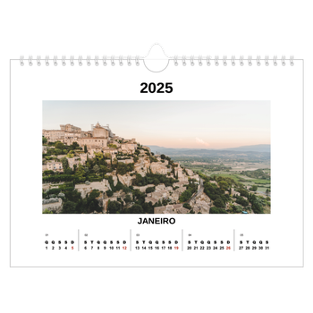 Calendário de Fotografias A4 Paisagem — Fotografia simples