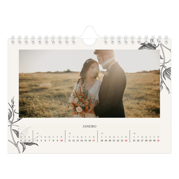 Calendário de Fotografias A5 Paisagem — Tinta e hera