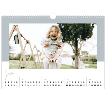 Calendário fotográfico horizontal A3 — Molduras de terra