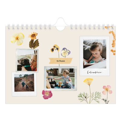 Calendário A5 horizontal — Álbum de recortes vintage [capa]