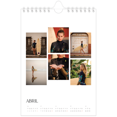 Calendário A5 — Pôr do sol surfista [Abril]