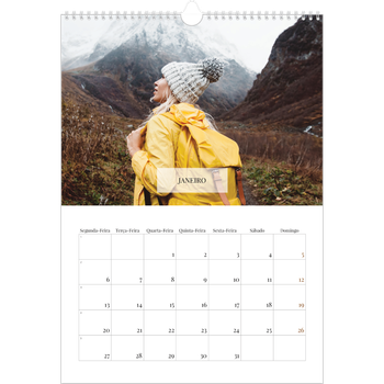 Calendário fotográfico A3 — Calendário clássico