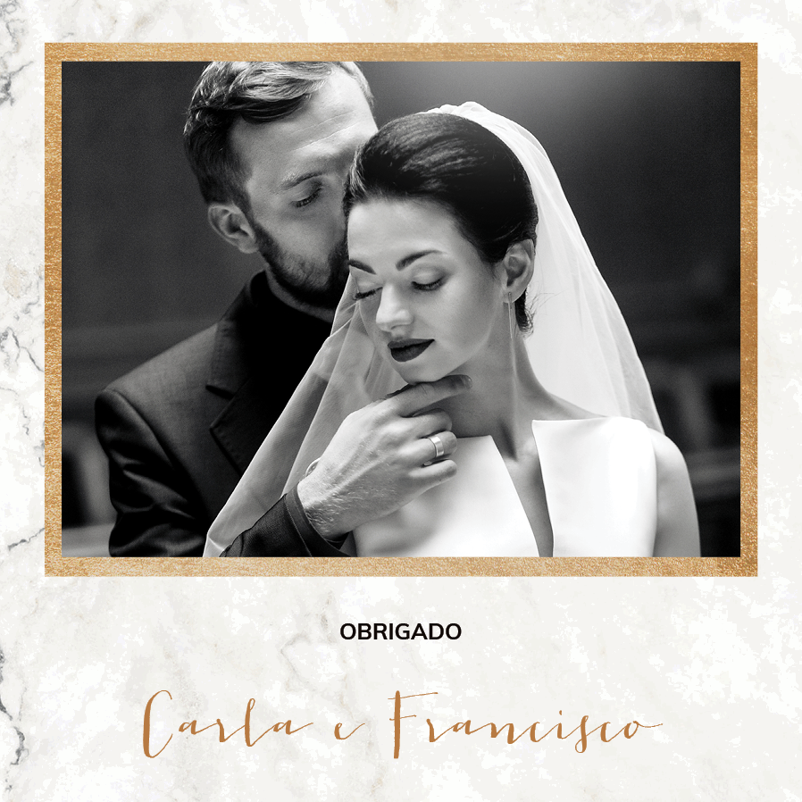 Cartões de agradecimento — Classic Marble