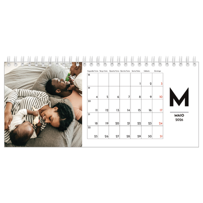Calendários de mesa — Destaque da letra [capa]